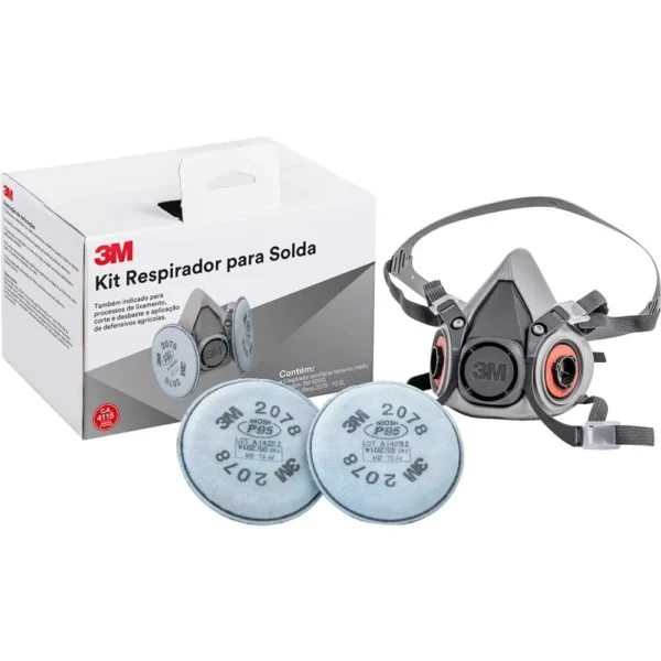 KIT RESPIRADOR 3M 6200 COM FILTRO 2078