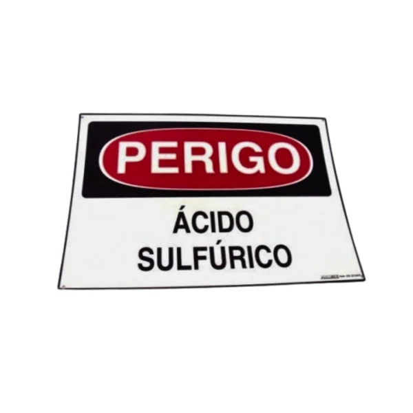 PLACA PERIGO: ÁCIDO SULFURICO