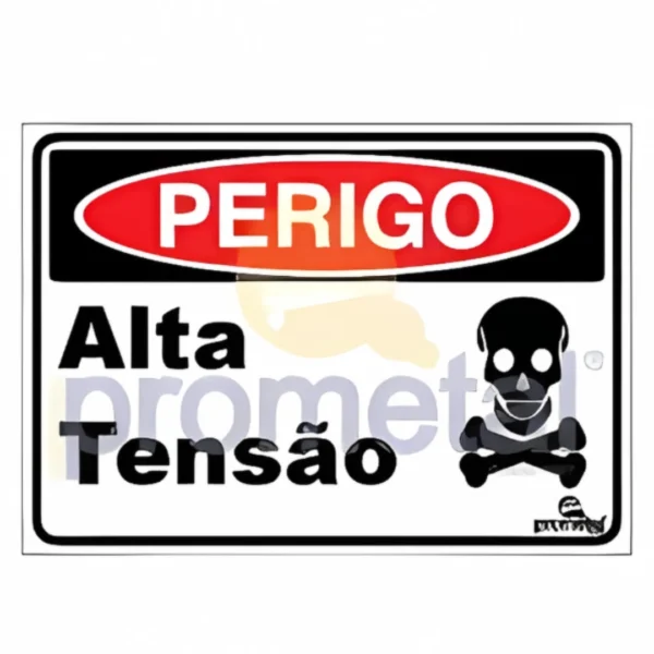 PLACA PERIGO: ALTA TENSÃO