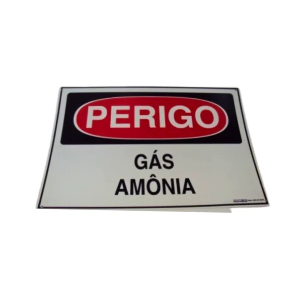 PLACA PERIGO: GÁS AMÔNIA