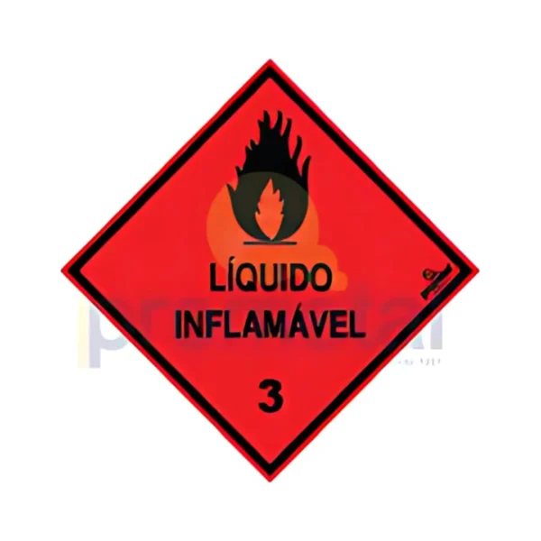 PLACA CARGA PERIGOSA: (3) LÍQUIDO INFLAMÁVEL