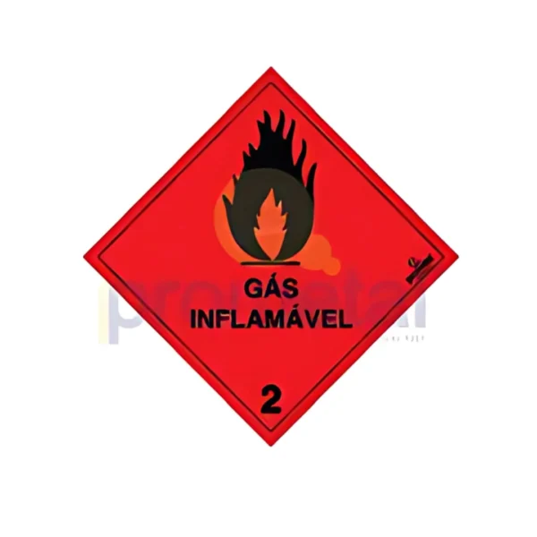 PLACA CARGA PERIGOSA: (2) GÁS INFLAMÁVEL